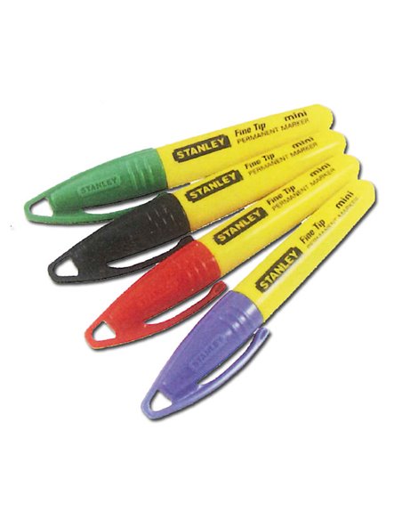 STANLEY MARCADOR MINI PUNTA FINA NEG/ROJ/AZU/VERD 2-47-3294 UND