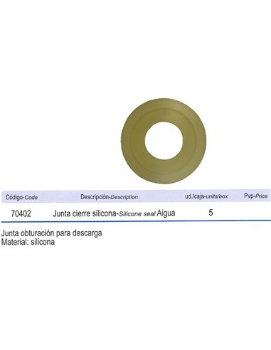 PRHIE JUNTA SILICONA OBTURACION PARA DESCARGADOR AIGUA70402 