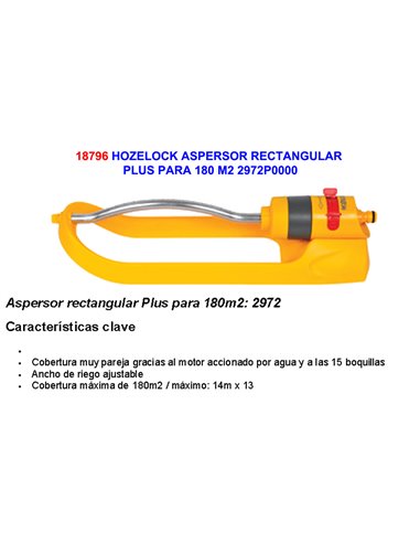 HOZELOCK ASPERSOR RECTANGULAR PLUS PARA 180 M2 2972P0000