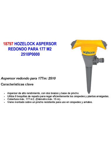 HOZELOCK ASPERSOR REDONDO PARA 177 M2 2510P0000