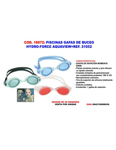 PISCINAS GAFAS DE BUCEO HYDRO-FORCE AQUAVIEW21052