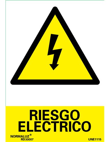 NORMALUZ SE�AL LUMINISCENTE "RIESGO ELECTRICO" 21x30 RD30007