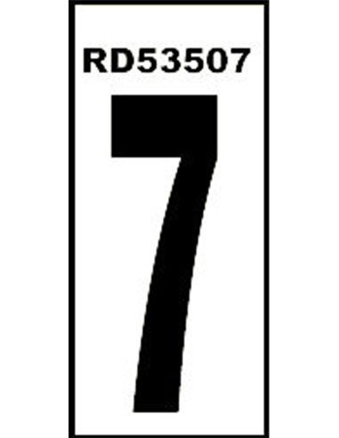 NORMALUZ NUMERO ADHESIVO " 7 "  4.6x14 PVC GLASSPACK 0,4RD53507