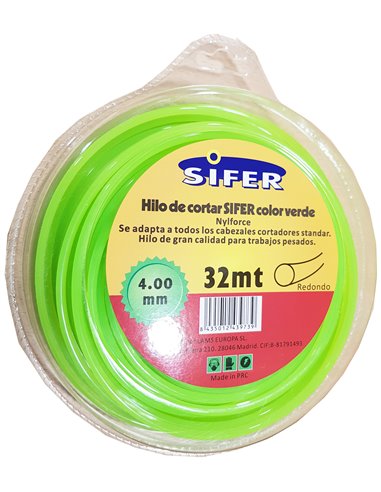 SIFER HILO DESBROZADORA VERDE REDONDO 4.00 MMx 32 MT48222065