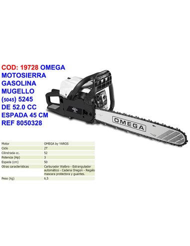 OMEGA MOTOSIERRA GASOLINA MUGELLO 5045 (5245) 52.0 CC8050477