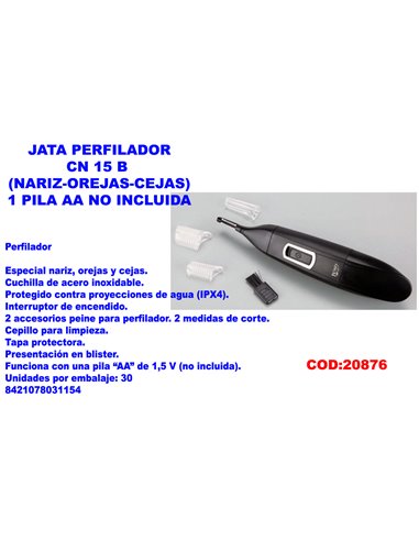 JATA PERFILADOR (NARIZ-OREJAS-CEJAS)CN15B 1 PILA AA NO INCLUIDA