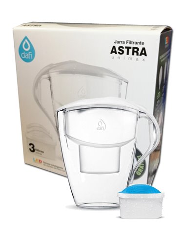 DAFI JARRA FILTRANTE AGUA 3 L BLANCA ASTRA UNIMAX+3 FILTR102001