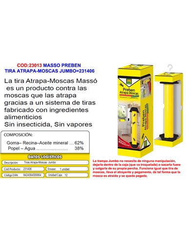 MASSO PREBEN TIRA ATRAPA-MOSCAS JUMBO231406