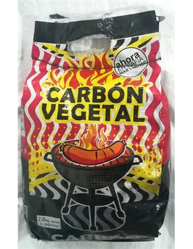 CARBON VEGETAL EN SACO DE RAFIA 2.8 KG - 15.5 L. REF 00003