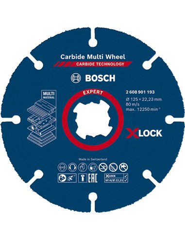 BOSCH DISCO CARBURO EXPERT X-LOCK MULTIMATERIAL 115 2608901192