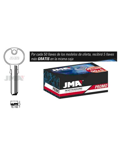 LLAVES JMA PROM. 50 LLAVES+5 GRATIS SEGURIDAD LATON MOD:TE-T60 