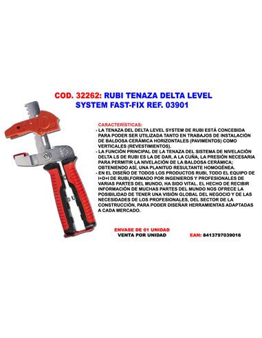 RUBI TENAZA DELTA LEVEL SYSTEM FAST-FIX 03901