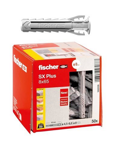 FISCHER TACOS SXL PLUS 8 GRIS   8x65  24828-568108