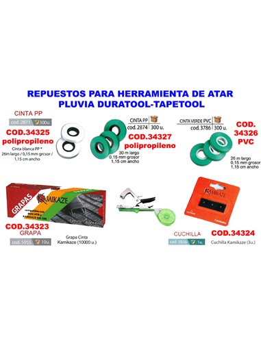 GRAPA PARA HERRAMIENTA ATAR DURATOOL-TAPETOOL 4x6MM 10000 U5955