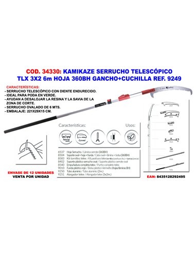 KAMIKAZE SERRUCHO TELES-TLX 3x26 MT HOJA 360BH GANC+CUCHI9249