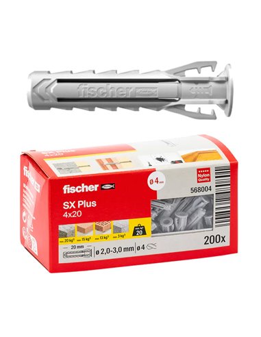 FISCHER TACOS SX PLUS 4 GRIS   4x20  568004