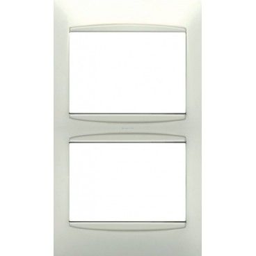 Marco 2 elementos vertical BLANCO con embellecedor BJC Coral 21312