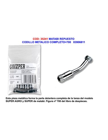 MATABI RECCODILLO METALICO COMPLETO700   83906811