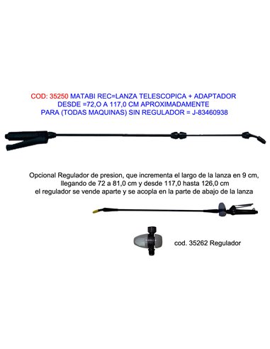 MATABI RECLANZA TELESCOPICA+ADAPTADOR 72 A 117 CMJ-83460938