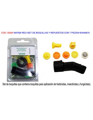 MATABI RECSET DE BOQUILLAS Y REPUESTOS CON 7 PIEZAS8344681