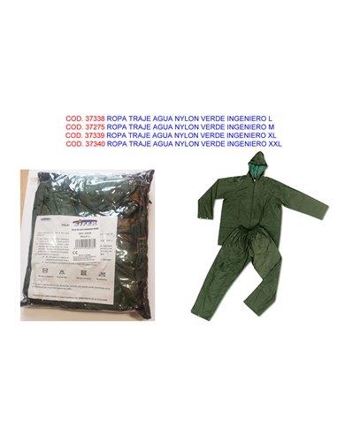 SIFER TRAJE AGUA NYLON VERDE INGENIERO M  980 GR.