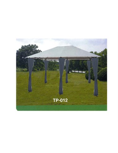 PLUVIA PERGOLA METAL FIJA 3,0x4,0x2,5 MTS+CORTINAS MARRONETP012