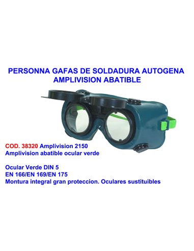 PERSONNA GAFAS SOLDAR AMPLIVISION ABAT.OCULAR VERDE  DIN 5 2150