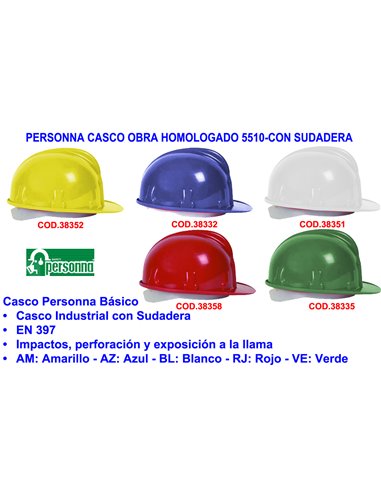 SIFER CASCO OBRA HOMOLOGADO 5810 BL-VERDE