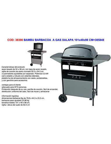 BAMBU BARBACOA A GAS XALAPA 101x49x98 CM385848