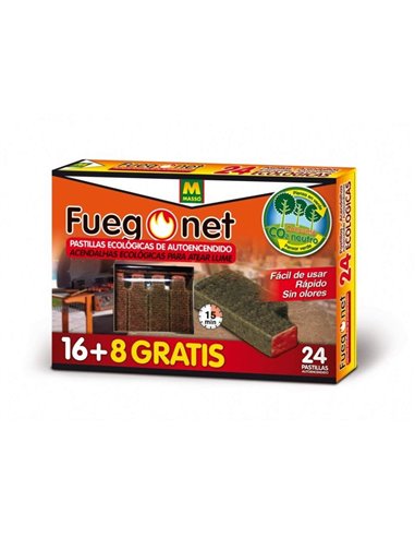 MASSO FUEGONET   24 (16+8)  PASTILLAS AUTOENCENDIDO 90 GR231122