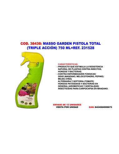 MASSO GARDEN PISTOLA TOTAL (TRIPLE ACCION) 750ML231567