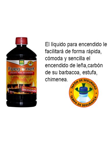 MASSO FUEGONET LIQUIDO ENCENDIDO ESTUFAS 1 LT 231198