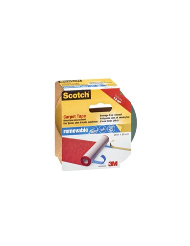 3M SCOTCH CINTA DOBLE CARA MOQUETA REMOVIBLE 20MX50MM 42032050A