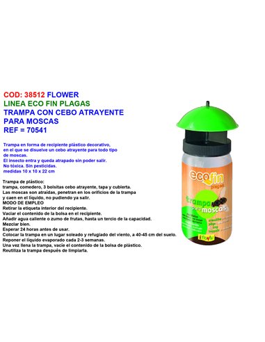 FLOWER TRAMPA CON CEBO ATRAYENTE PARA MOSCAS70541