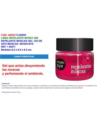 FLOWER REPELENTE MOSCAS GEL 125 GR ANTIMOSCAS MOSKIBYE20571