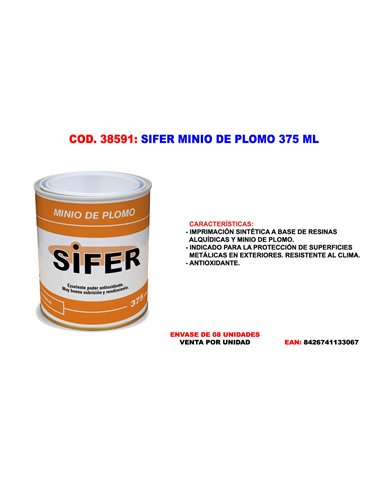 SIFER MINIO DE PLOMO 375 ML