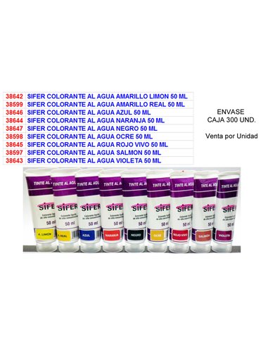 SIFER COLORANTE AL AGUA NEGRO 50 ML