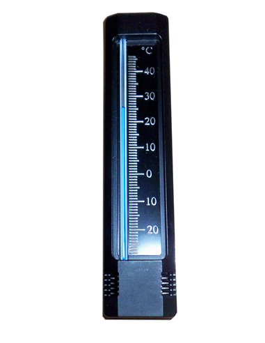 PLUVIA TERMOMETRO 101805/PVC 140x30 MM PVC NEGRO34005
