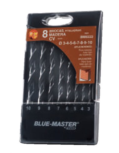 BLUE MASTER ESTUCHE BROCA MADERA M/HEX.3-8 MM REF.9335