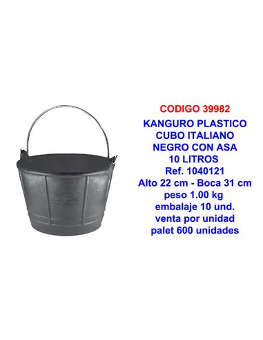 RUBI CUBO CALDERETA PLASTICO ITALIANO  10 L88770