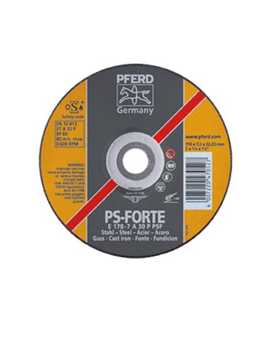 PFERD DISCO DESBASTE METAL E-115-7,0 A 30    PPS 62011634