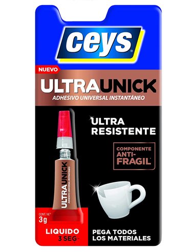 CEYS ADHESIVO INSTANTANEO ULTRAUNICK LIQ. 3 GR504038 