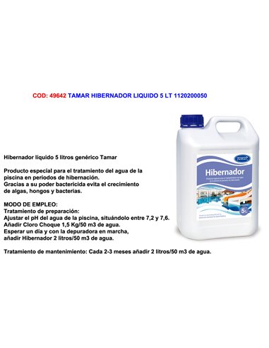 TAMAR HIBERNADOR LIQUIDO 5 LT 1120200050