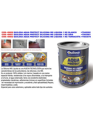 QUILOSA IMPERMEABLE AQUAPROTEC SILICON LIQUID 1K BLANCO10043741