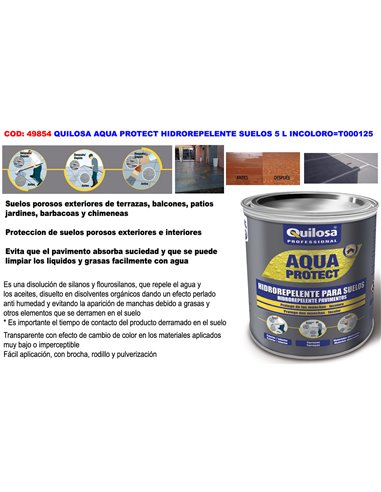 QUILOSA AQUA PROTECT HIDROREPELENTE SUELOS 5 L INCOLORO10042181