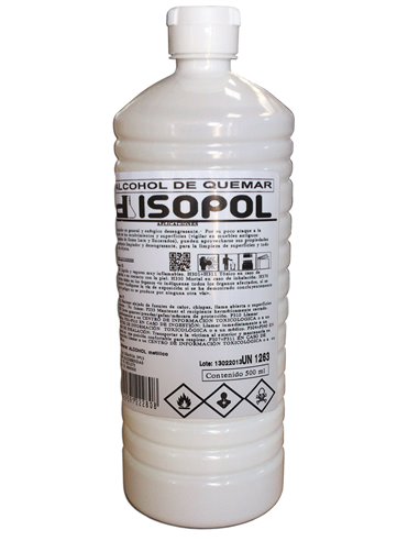 DISOPOLSA ALCOHOL DE QUEMAR PLASTICO 1/2 LITRODDALQ20*05PVC