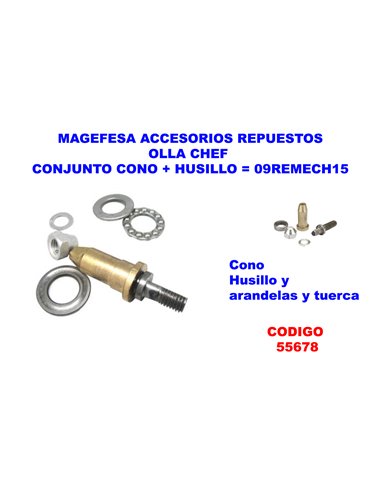 MAGEFESA ACC.OLLA CHEF CONJUNTO CONO+HUSILLO09REMECHU15