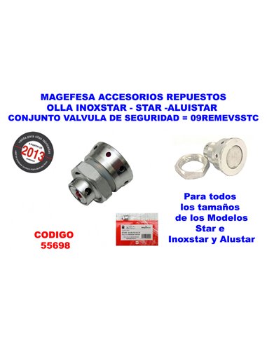 MAGEFESA AC.OLLA STAR/INOXSTAR CONJ VALVULA SEGURIDA09REMEVSSTC