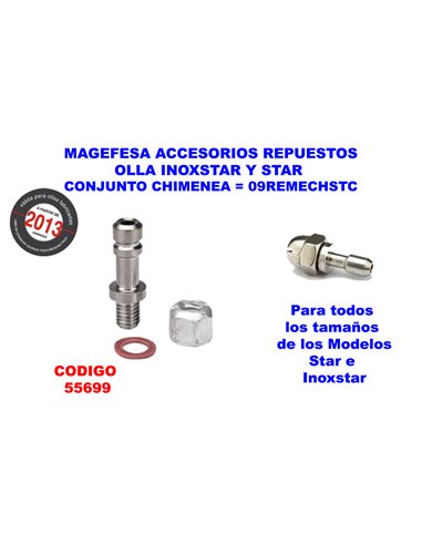 MAGEFESA ACC.OLLA STAR/INOXSTAR CONJUNTO CHIMENEA09REMECHSTC