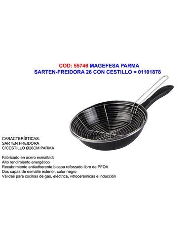 MAGEFESA PARMA SARTEN-FREIDORA 26 CON CESTILLO 01101878